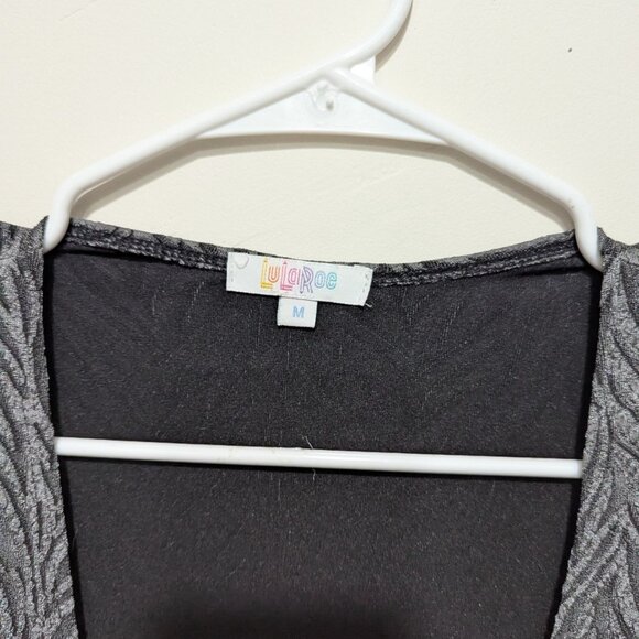 LuLaRoe Womens Grey Knit Long Sleeve Sarah Open Front Duster Cardigan M - Picture 2 of 3